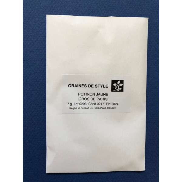 Graines de Potiron jaune gros de Paris