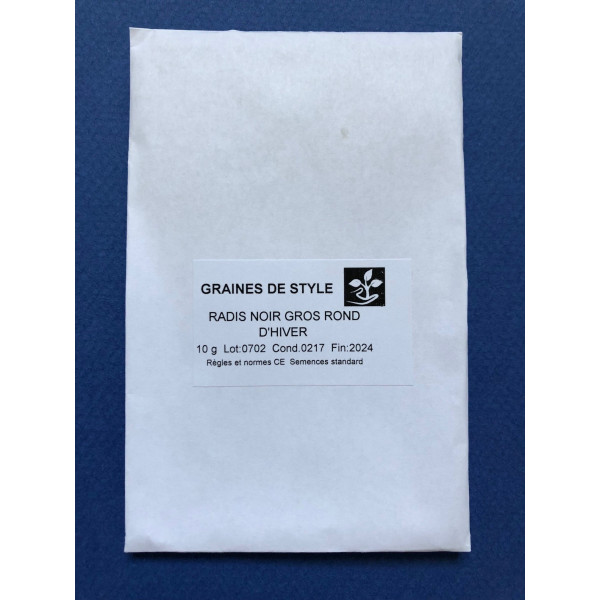 Graines de Radis noir gros rond d'hiver