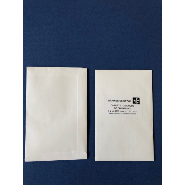 Graines de Carotte 1/2 longue Chantenay