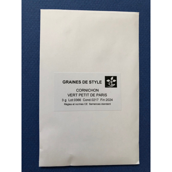 Graines de Cornichon vert petit de Paris