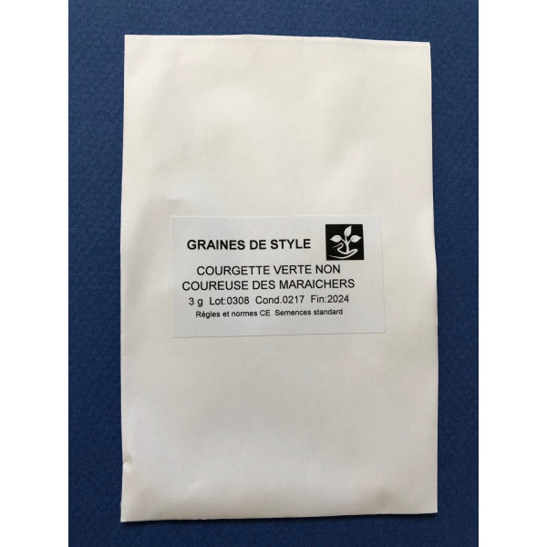 Graines de Courgette Verte non coureuse des maraîchers