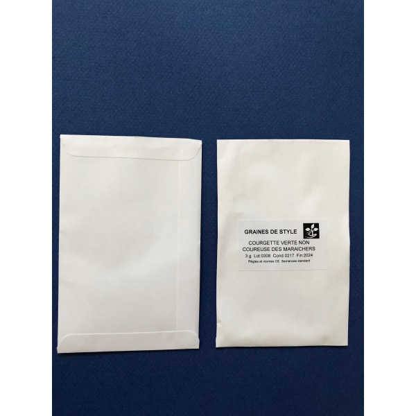 Graines de Courgette Verte non coureuse des maraîchers