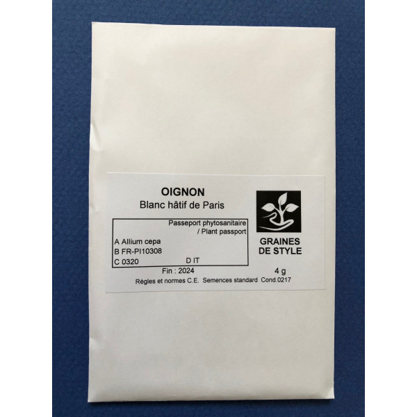 Graines d'Oignons blanc hâtif de Paris